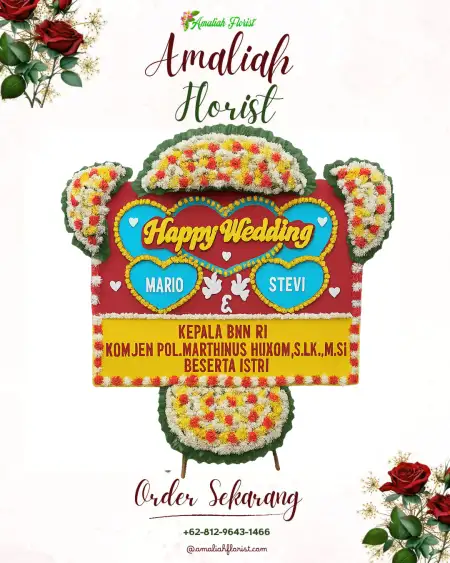 Papan Bunga Pernikahan Berekah